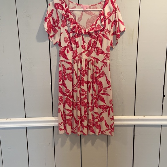 Lilly Pulitzer knit dress. Pink and White. - Picture 3 of 4